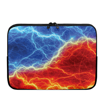 Blue And Red Lightning Print Laptop Sleeve