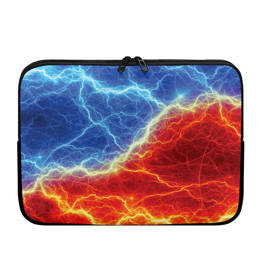 Blue And Red Lightning Print Laptop Sleeve