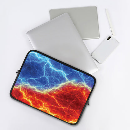 Blue And Red Lightning Print Laptop Sleeve