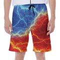 Blue And Red Lightning Print Men's Beach Shorts