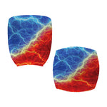 Blue And Red Lightning Print Office Chair Cover