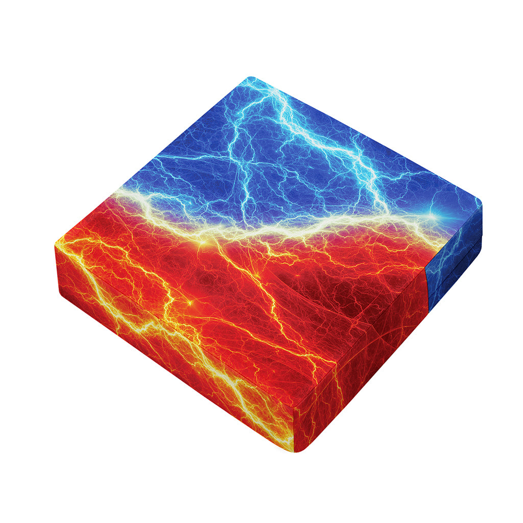 Blue And Red Lightning Print Outdoor Seat Cushion Cover