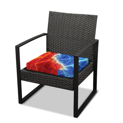 Blue And Red Lightning Print Outdoor Seat Cushion Cover