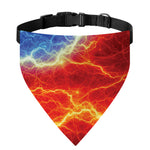 Blue And Red Lightning Print Over The Collar Dog Bandana