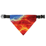 Blue And Red Lightning Print Over The Collar Dog Bandana