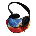Blue And Red Lightning Print Pet Sling Carrier