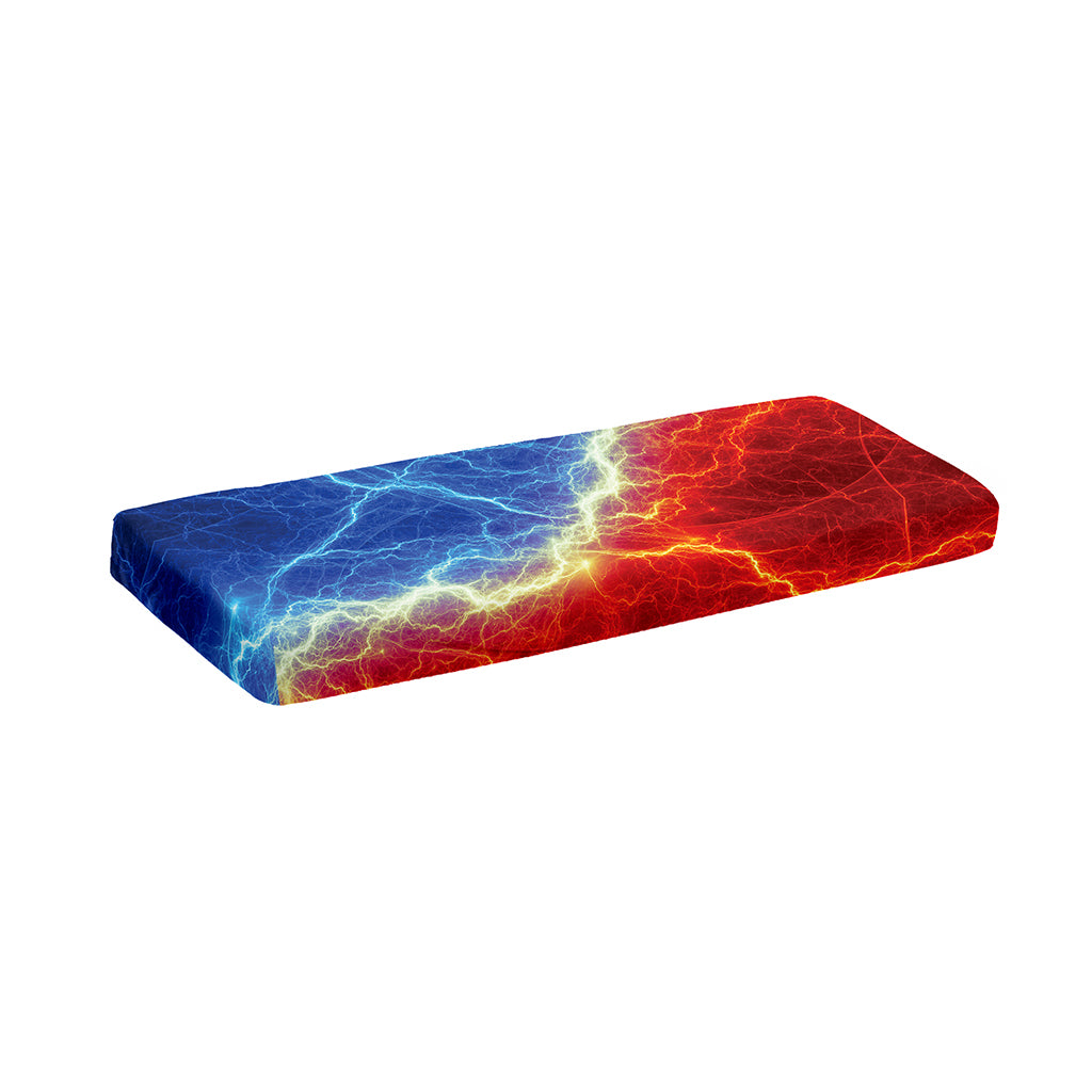 Blue And Red Lightning Print Piano Keyboard Cover