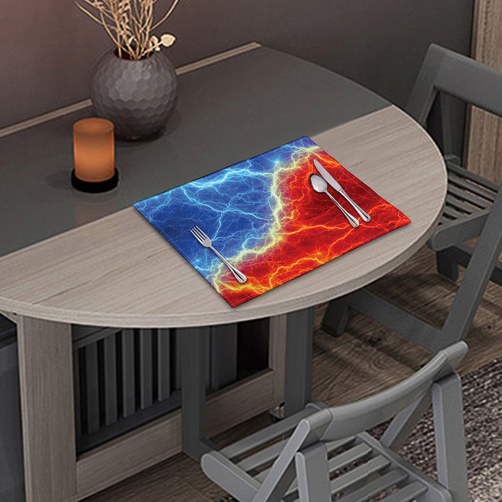 Blue And Red Lightning Print Placemat