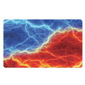 Blue And Red Lightning Print Polyester Doormat