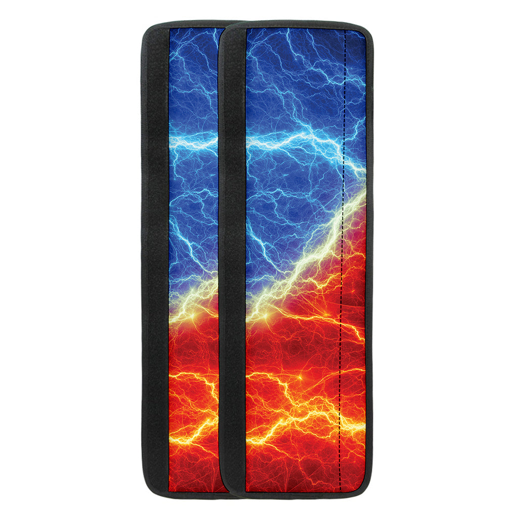 Blue And Red Lightning Print Refrigerator Handle Covers