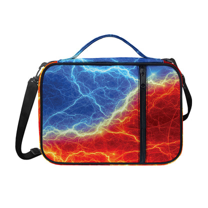 Blue And Red Lightning Print Shoulder Strap Bible Bag