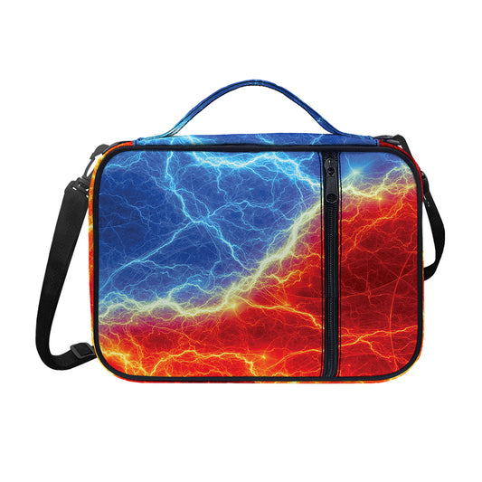 Blue And Red Lightning Print Shoulder Strap Bible Bag