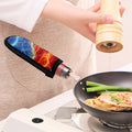Blue And Red Lightning Print Skillet Handle Cover