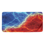 Blue And Red Lightning Print Towel