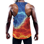 Blue And Red Lightning Print Training Tank Top