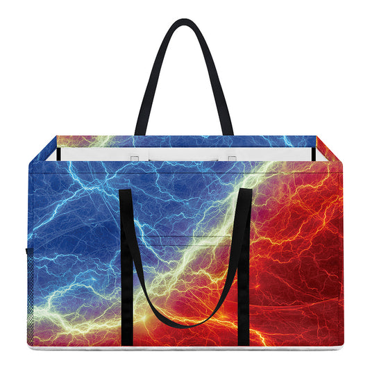 Blue And Red Lightning Print Utility Tote Bag
