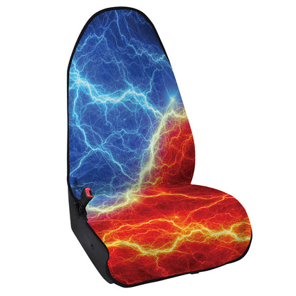 Blue And Red Lightning Print Waterproof Car Seat Cover
