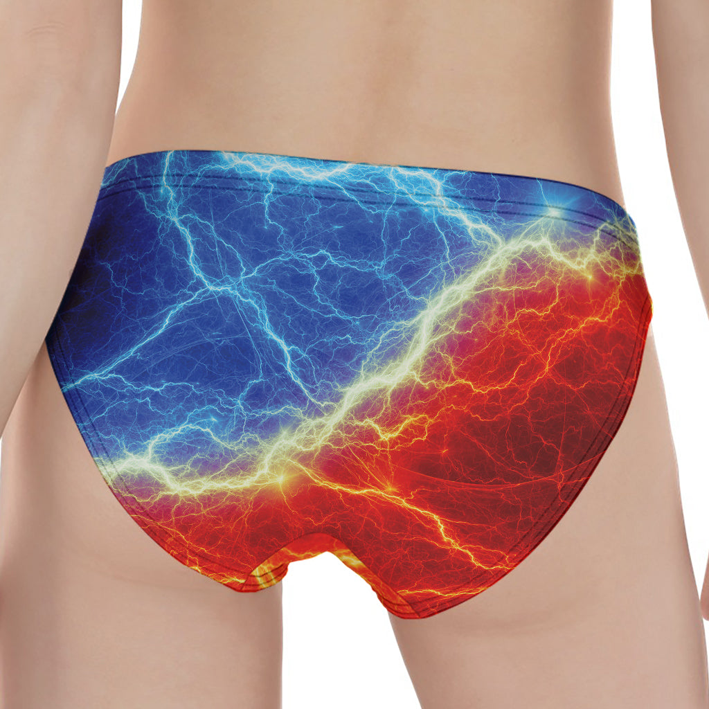 Blue And Red Lightning Print Women's Panties