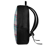 Blue And Red Madras Pattern Print 17 Inch Backpack