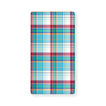 Blue And Red Madras Pattern Print Baby Crib Sheet