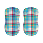 Blue And Red Madras Pattern Print Bar Stool Covers