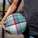 Blue And Red Madras Pattern Print Basketball