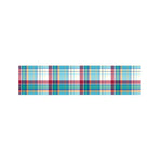 Blue And Red Madras Pattern Print Bed Runner