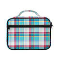 Blue And Red Madras Pattern Print Briefcase Bible Bag