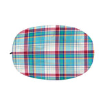 Blue And Red Madras Pattern Print Car Side Mirror Covers