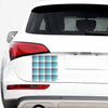 Blue And Red Madras Pattern Print Car Sticker