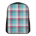 Blue And Red Madras Pattern Print Casual Backpack