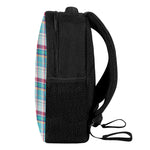 Blue And Red Madras Pattern Print Casual Backpack