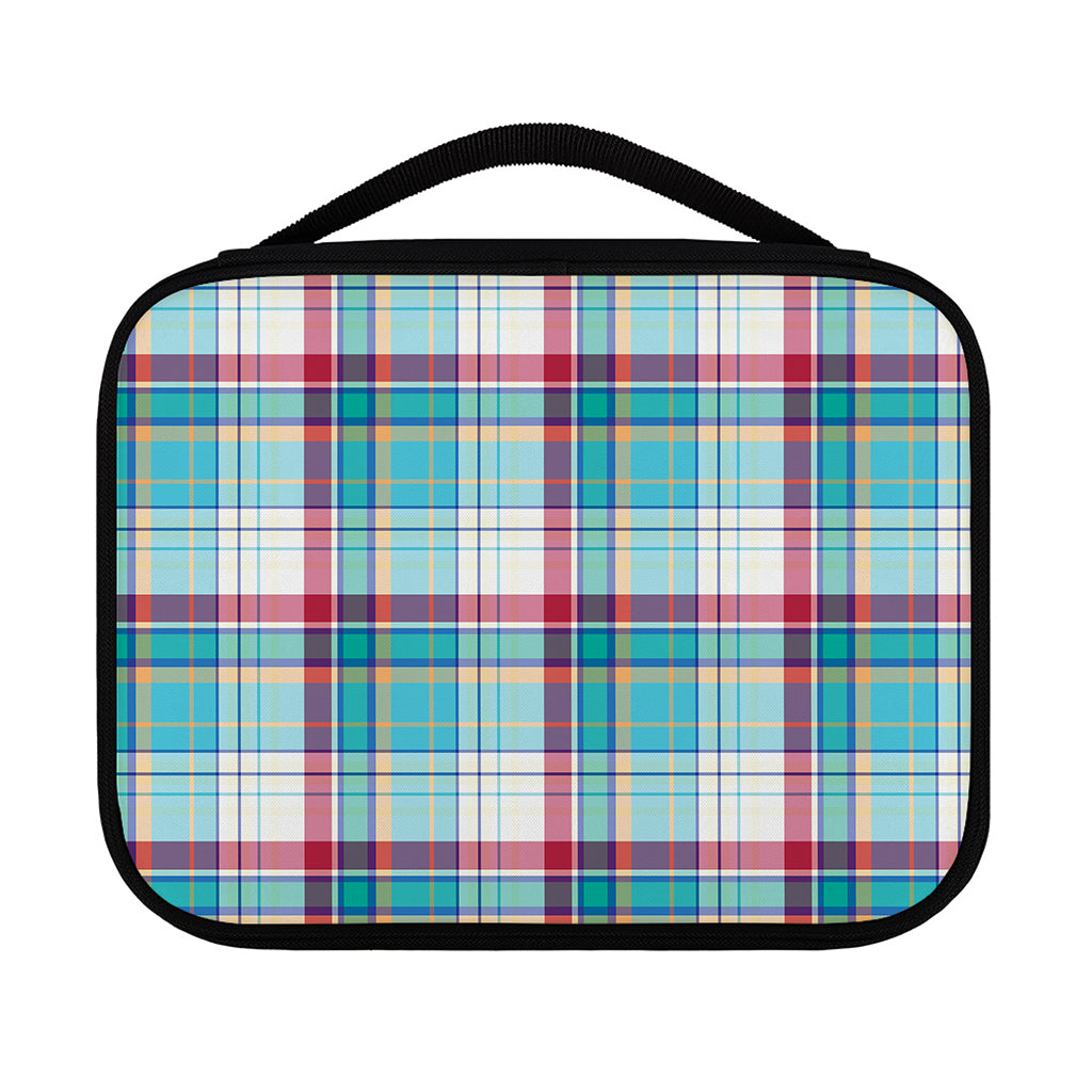 Blue And Red Madras Pattern Print Classic Bible Case