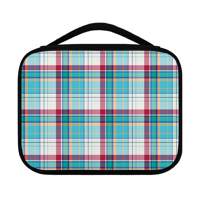 Blue And Red Madras Pattern Print Classic Bible Case