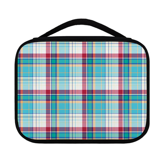 Blue And Red Madras Pattern Print Classic Bible Case