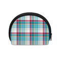 Blue And Red Madras Pattern Print Coin Purse