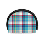 Blue And Red Madras Pattern Print Coin Purse