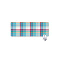Blue And Red Madras Pattern Print Extended Mouse Pad