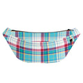 Blue And Red Madras Pattern Print Fanny Pack