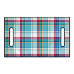 Blue And Red Madras Pattern Print Golf Cart Seat Cover