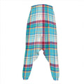 Blue And Red Madras Pattern Print Hammer Pants