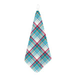 Blue And Red Madras Pattern Print Hand Towel