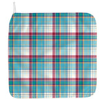 Blue And Red Madras Pattern Print Hand Towel