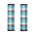 Blue And Red Madras Pattern Print Handle Covers