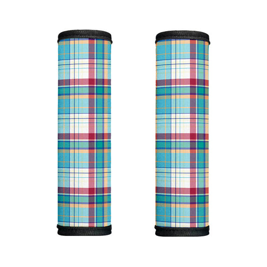 Blue And Red Madras Pattern Print Handle Covers