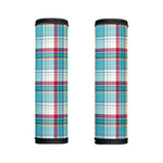 Blue And Red Madras Pattern Print Handle Covers