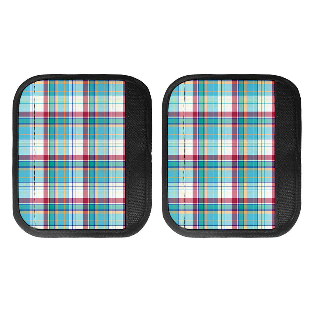 Blue And Red Madras Pattern Print Handle Covers