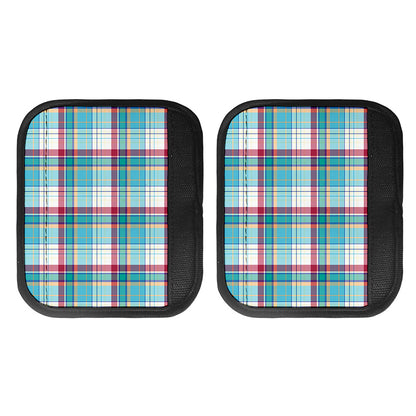 Blue And Red Madras Pattern Print Handle Covers