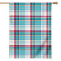Blue And Red Madras Pattern Print House Flag