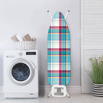 Blue And Red Madras Pattern Print Ironing Board Cover